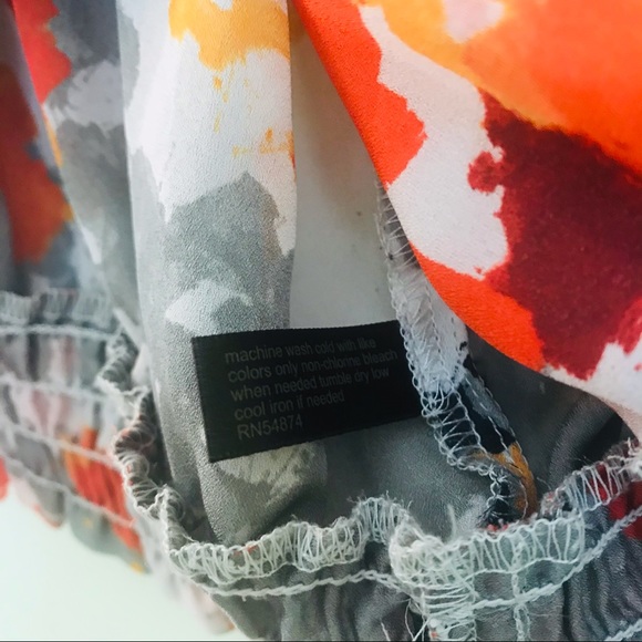 The Limited Orange and Grey Splatter Blouse - Picture 4 of 6